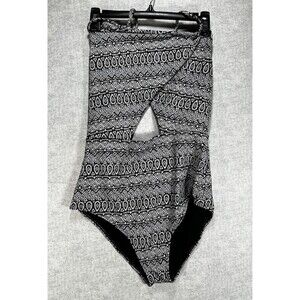 OLD NAVY Swimsuit Cut Out Black and White Size Large